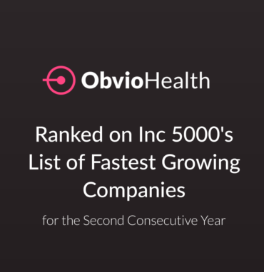 Obviohealth Ranked On Inc. 5000's List Of Fastest Growing Private Companies For Second Consecutive Year